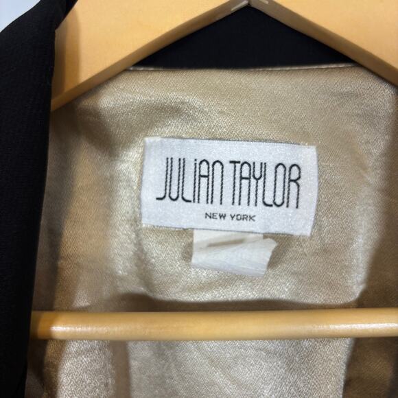 Julian Taylor Black Long Blazer Dress Tailored Minimalist USA Made | True Winter - Picture 6 of 8